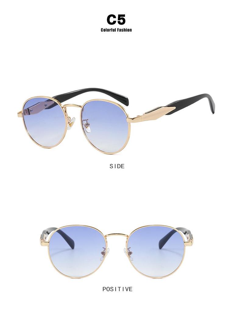 2024 Round Fashion Sunglasses: European & American High-End Street Style