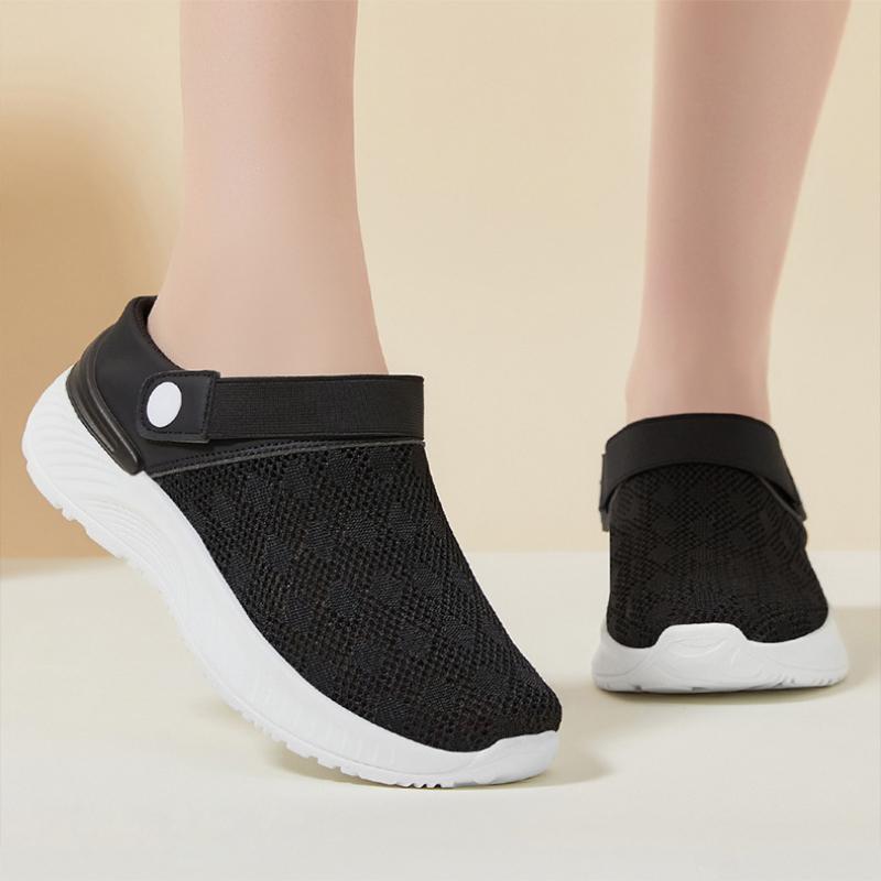 Summer Mesh Hollow Out Half Drag, One Foot On Slippers, Go Out and Wear Fashionable Casual Shoes