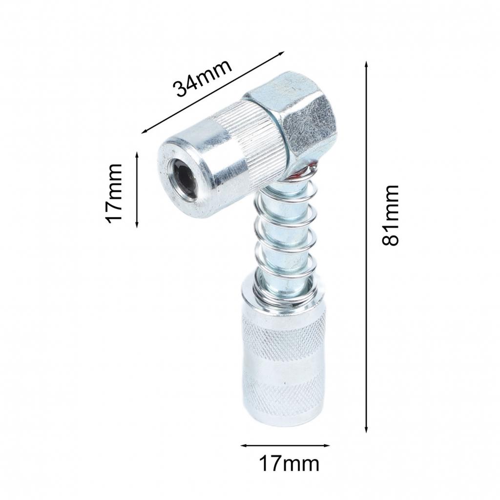 Carbon Steel Construction 90 Degree Tool Grease Coupler Adapter