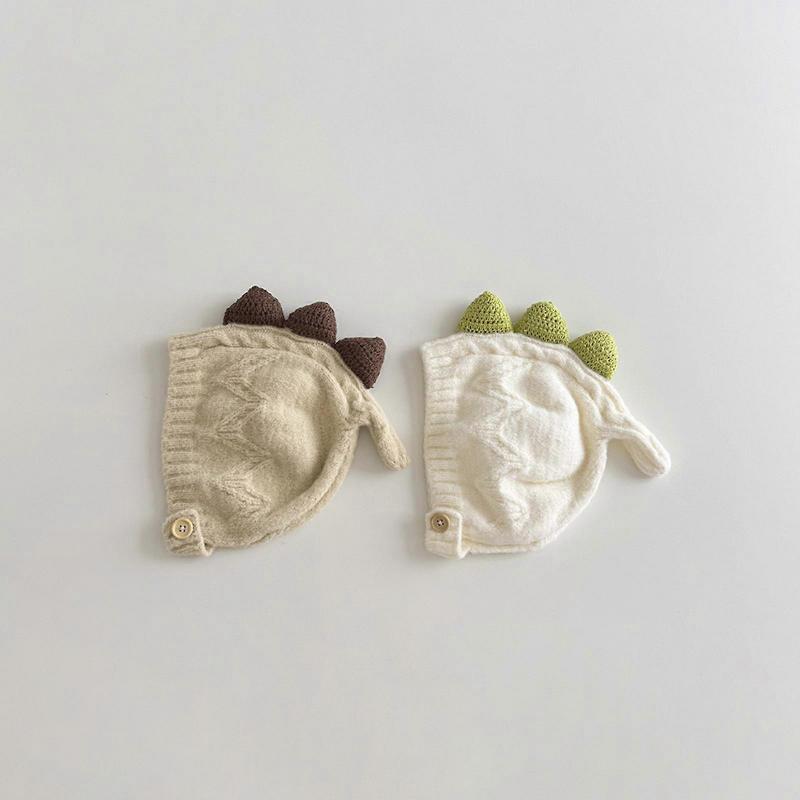 Lustige Archosaurier Plan Verflochtene Wintermütze für Kinder 3 8 Jahre Weiche Warme Mütze mit Ohrenklappen Sicherheit Weiß Milch