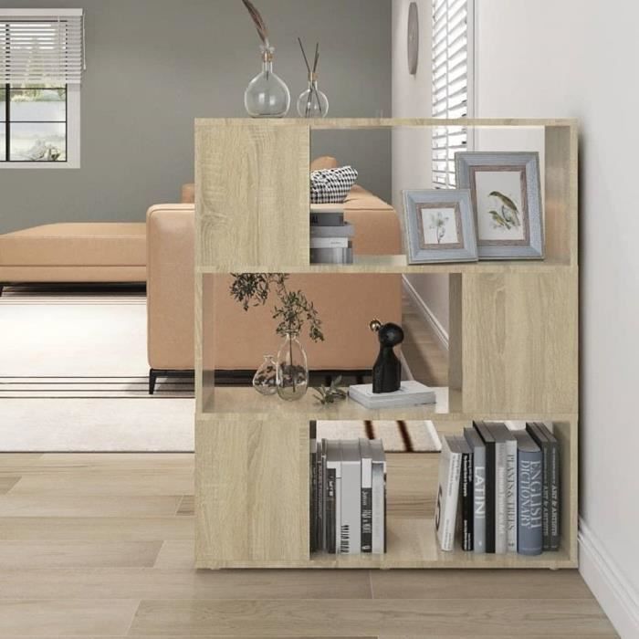 VidaXL Bibliothèque-Séparateur de pièce Chêne Sonoma 80x24x94 cm