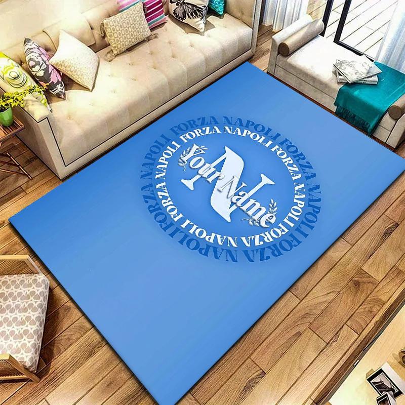 Napoli Crest Custom Name Carpet Rug For Living Room Bedroom Home Sofa Decoration Kids Play Nonslip Floor Mat