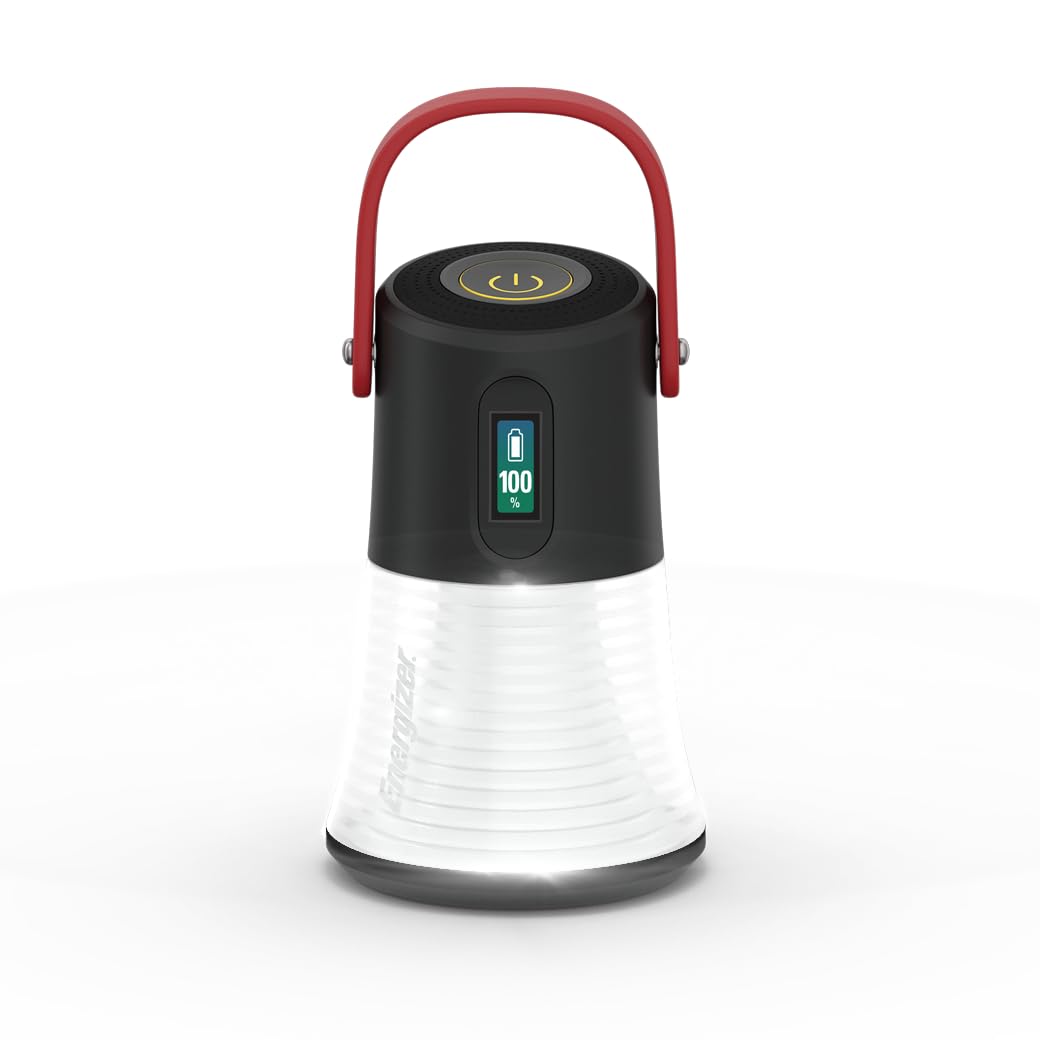 Energizer LED-Laterne, Kompakte Größe, USB-wiederaufladbar, mit Digitalanzeige (Maximale Helligkeit 500 Lumen / Maximale Laufzeit 30 Stunden) BGABL8