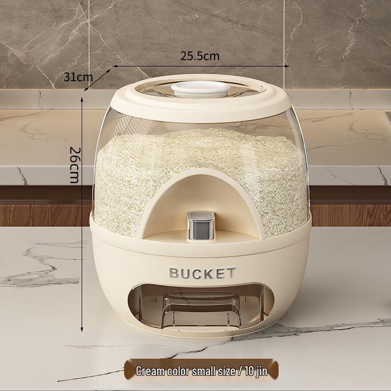Moisture-Proof Insect-Resistant Rice Storage Container - Food-Grade Press-Type Jar for Flour and Grains