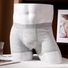 Men's 10A Antibacterial Camellia Silk Boxer Briefs - New Chinese Jacquard Lace Style