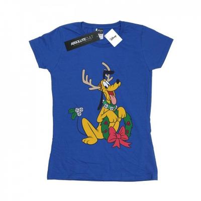 Womens/Ladies Pluto Christmas Reindeer Cotton T-Shirt