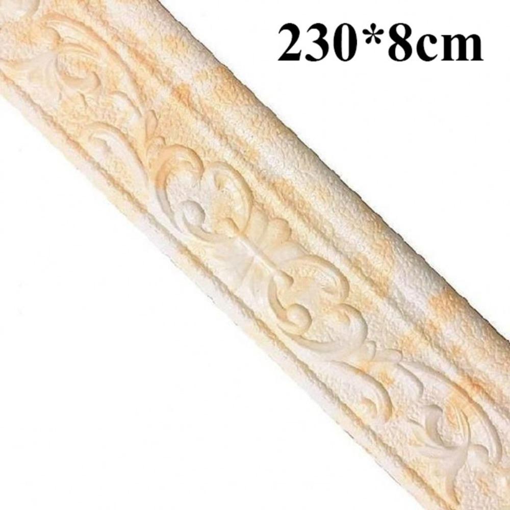 New 3D Wall Skirting Border Self Adhesive Waterproof Wall Stickers Door Frame Decoration TV Background Wall