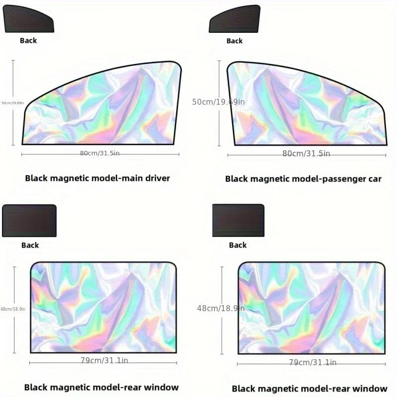 Autos Vorhänge Auto Magnetischer UV-Schutz Vorhang - Isolierstoff Sommer Sonnenschutz Abdeckung Fensterblende Schutz