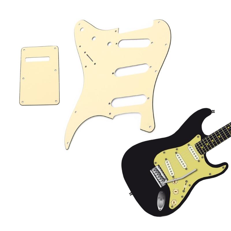 11 Holes Guitar Bass Pickguard 3Ply Scratchplate Musical Instrument Standard Mudguard Guitar Bass 6 String Model Guitar