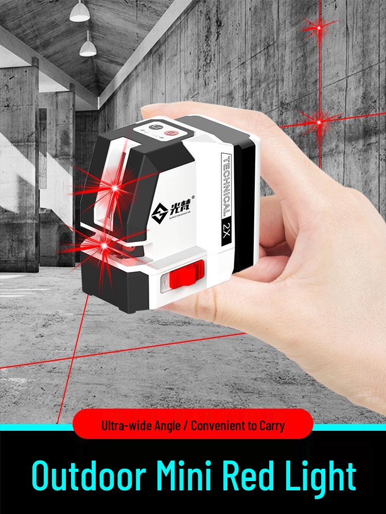 Compact High-Precision 2-Line Laser Level with Strong Light and Infrared Technology