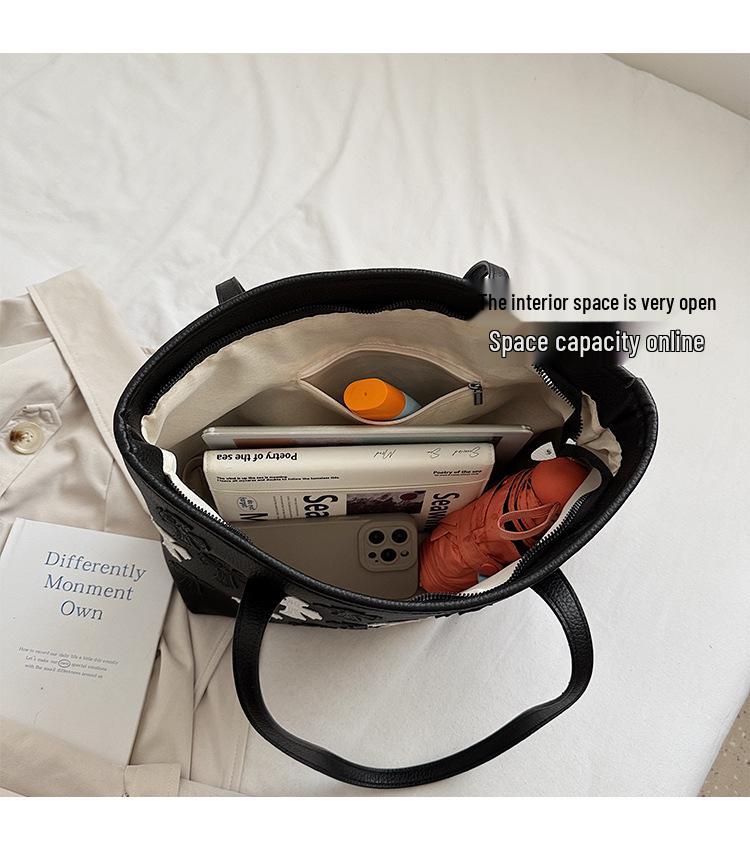 Bolsa Tote Cruz Chrome Hearts: Grande Capacidade, Estilo Celebridade da Internet, Bolsa Transversal Luxuosa e de Ombro para o Dia a Dia para Mulheres.