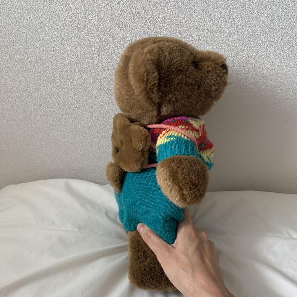 [USED] Rare Showa Retro Teddy Bear Plush Toy