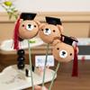 Hand Woven Yarn Graduation Knitted Flower Doctoral Hats Hand-knitted Flowers  Home Decor