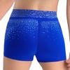 Kids Performance Shorts with Sparkling Rhinestones V-Front Elastic Waistband for Dance Gymnastics
