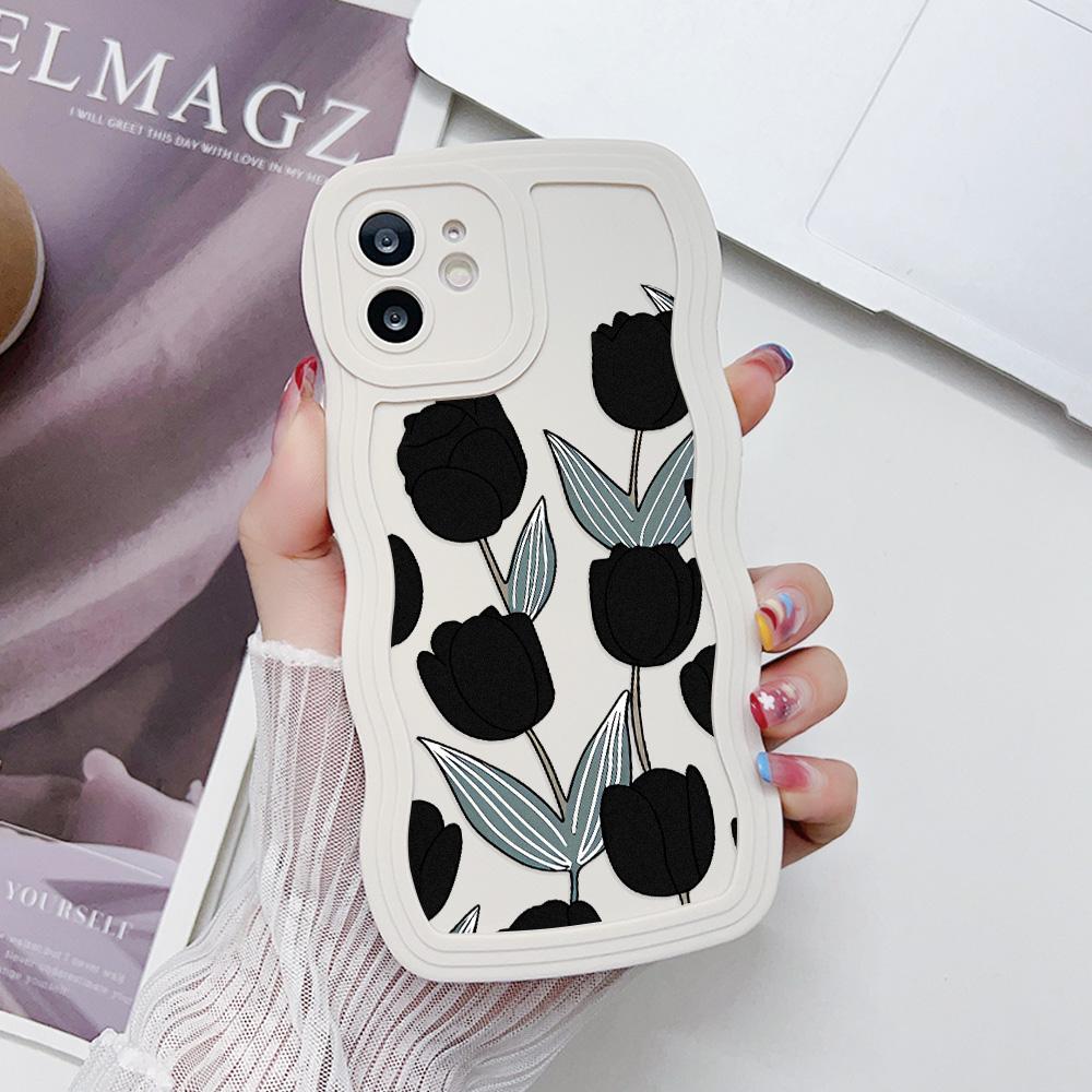 Flower Phone Case For iPhone 13 Case iPhone 11 12 14 15 16 Pro Max X XR XS MAX 7 8 Plus SE 0 Candy Color Silicone Soft Cover