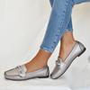 New Seasons Buckled Bequeme Sole Short Heels Fashion Damenschuhe Mokassins 001-177-22