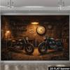 2D Plane Retro 66th Highway Motorcycle Background ClothDJH