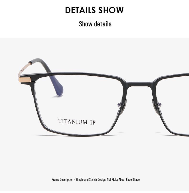 Trendy Pure Titanium Myopia Glasses for Men & Women – Super Light, Prescription-Compatible Frames for Small Faces