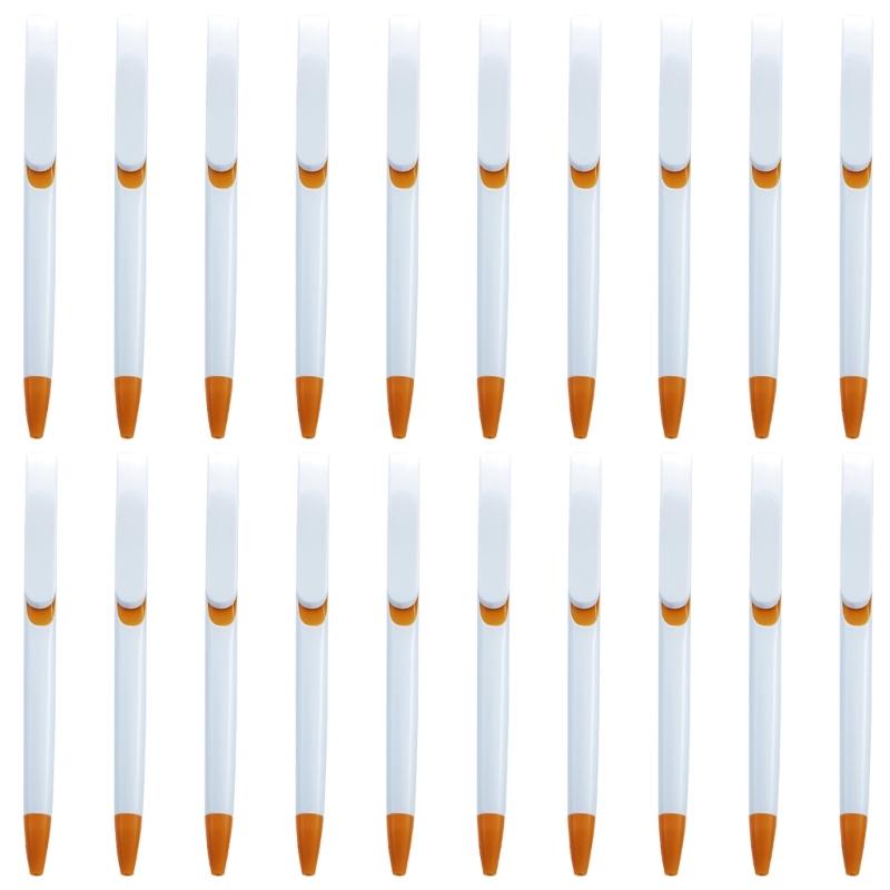 20 Stück Einziehbarer Kugelschreiber mit Stiftclip Kunststoff Unterschriftenstift Gastanmeldestift für Büro Schule Hotelrezeption
