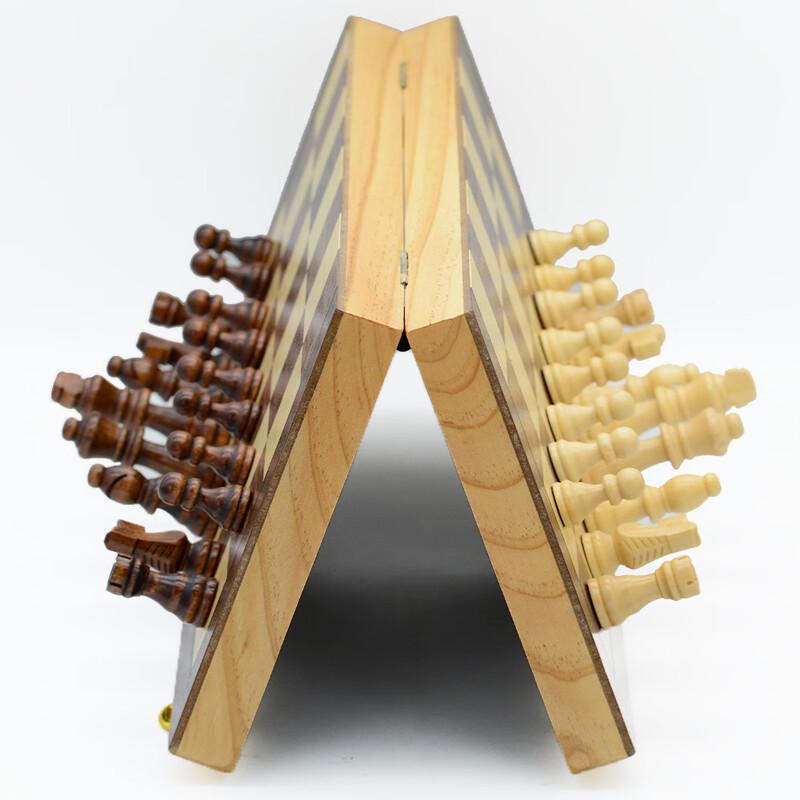 Brangdy Wooden Foldable Magnetic Chess Set (39cm)