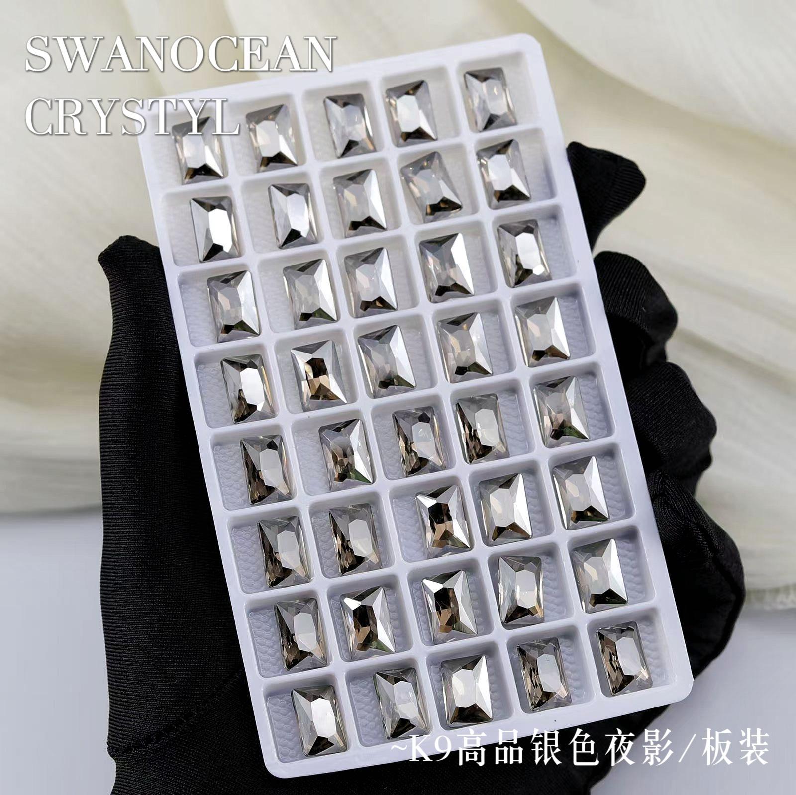 

Украшения для ногтей K9, прозрачные серые, черные бриллианты, специальная форма, заостренный низ, бриллиант, вспышка, изогнутое сердце, длинный, прямой угол, ноготь