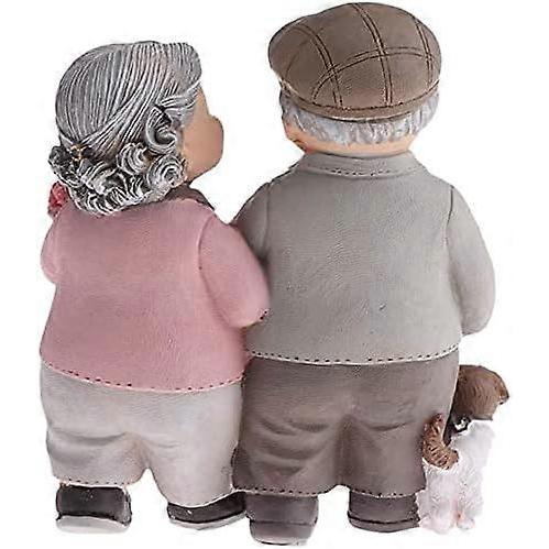 Birthday Wedding Gift for the Elderly Gift Old Man Old Lady Home Living Room Figure Ornaments Resin Decoration