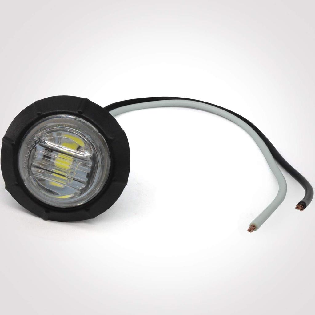 X-STYLE White Car LED Side Marker Lights, 3 Rows Custom LED Decorative Parts,