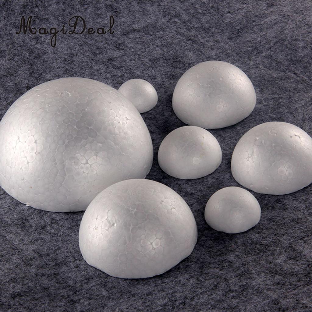 MagiDeal 5 Pieces Half Round Solid Polystyrene Foam Balls for Christmas Decoration Modelling Kids Craft 120mm Tree Ornament