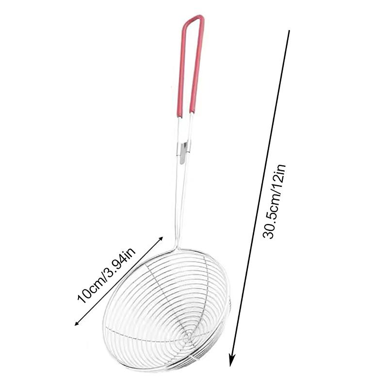 1 szt. Czerwony uchwyt sitka ze stali nierdzewnej, sitko do herbaty bąbelkowej, łyżeczka do herbaty mlecznej Boba, filtr perłowy, trwały, bezpieczny, okrągły, kuchenny gadżet