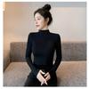 Women S Fleece Lined Half Turtleneck Slim Fit Thermal Base Layer Top