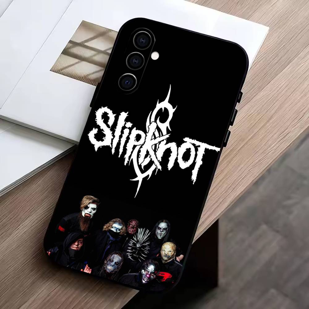 S-Slipknot Bone C-Church Phone Case Black Silicone Soft For Samsung Galaxy A73,A72,A71,A70,A53,A52,A51
