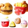 Cartoon Food Spitting Bubbles Squishy Toy Squeeze Stress Relief Sensory Fidget Toy Cute Design For Office Hom Decompression