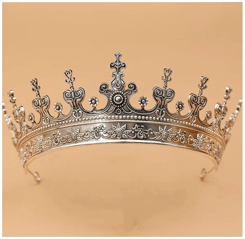 Luxurious King'S Crown Unisex Bar Mitzvah Crown Suitable Partie Banquet Photography Men Women'S Fashion Jewelry Hair Accessories