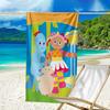 Ultrazachte Strandhanddoek met In the Night Garden Thema, Ideaal voor Zwembad - Kamperen, Duiken - Perfect Reis Essentieel, Levendige Strandhanddoek.