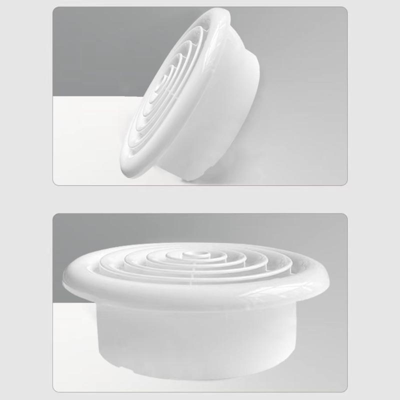 Rotatable Circular Air Vent Louver Soffit Vent with Mesh Ventilation Cover ABS Texture Suitable for Bathroom and Kitchen