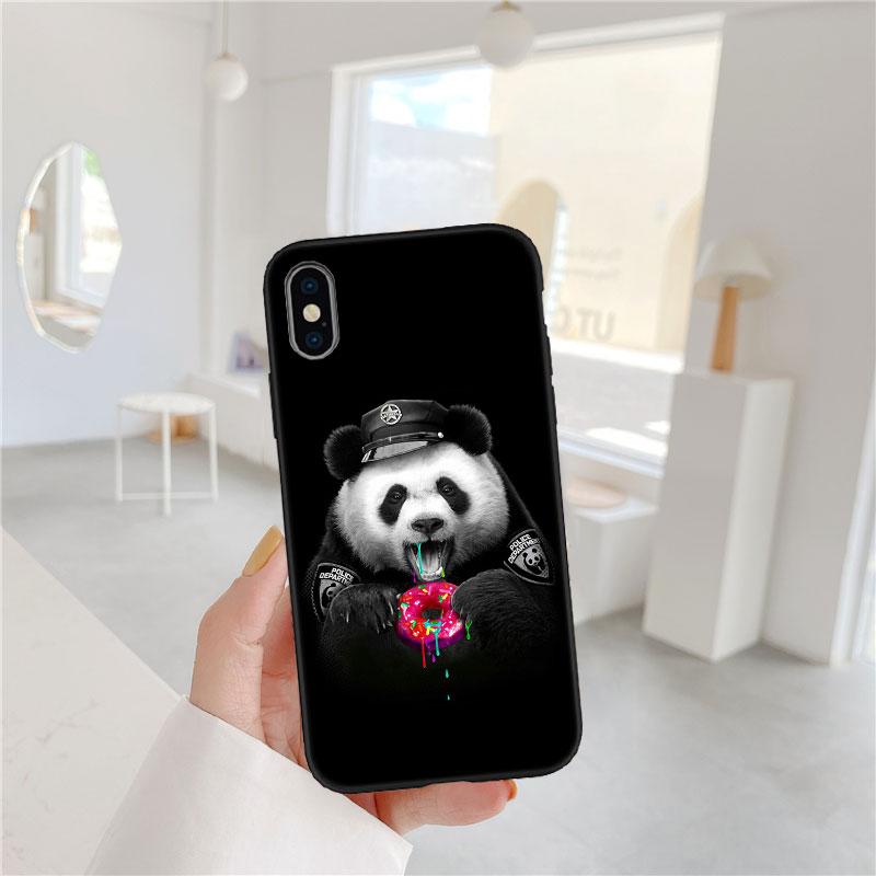 PP16 Cartoon Panda Soft Shell Phone Case for Redmi Note 10 11 12 Pro Max 10S 10C 10T 11A 11S 12S 12C