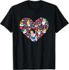 Hot Fashion Snow White and The Seven Dwarfs Heart Valentine's Day T-Shirt S-4XL Four Seasons Unisex