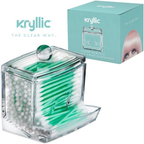 

Qtip Support Acrylique Boîte Coton Tige Rangement étui Cosmétique Sw Domestique Storage Box