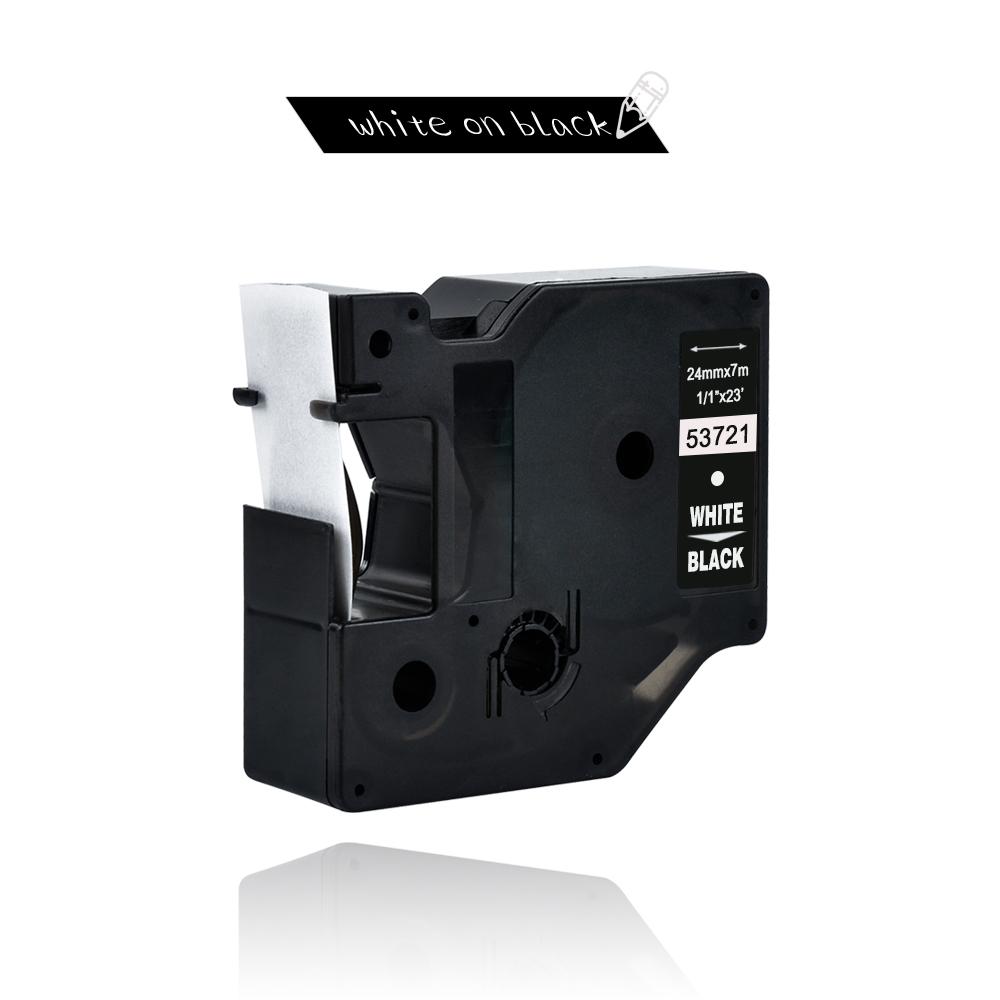 1pcs Compatible Dymo D1 24mm Tapes 53710 53713 53716 53718 53721 53722 53723 53724 Ribbon for Dymo Label Manager LM 160 210D