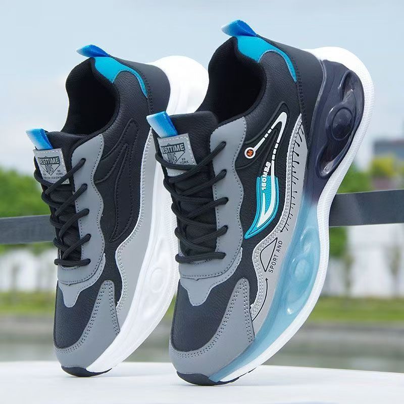 Winter cotton shoes student sports shoes leather surface waterproof warm shoes casual soft sole lightweight running shoes