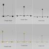 Modern LED Pendant Light Remote Dimming Indoor Lighting Art Ceiling Pendant Light Gold Long Strip Kitchen Restaurant Decoration