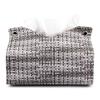 Creative Woven Leather Small Fragrant Style Tissue Box For Home Living Room Bedroom Car Paper Box Gift Home Decoration