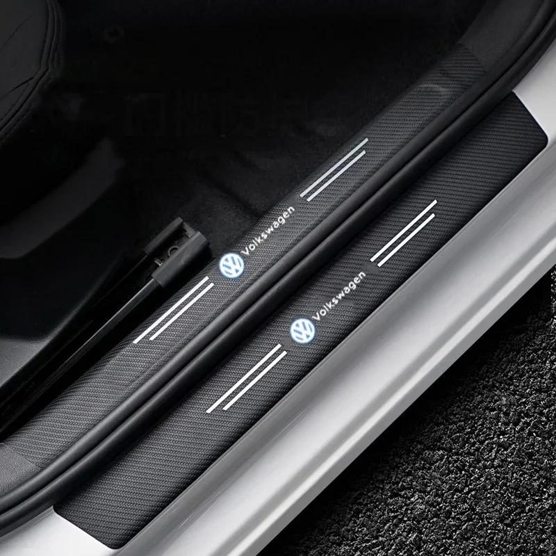 2025 Hot Luminous Car Door Sill Trim Stickers Protective Strip Film Decal for Volkswagen Polo Golf Touran Beetle Jetta Tiguan Ma