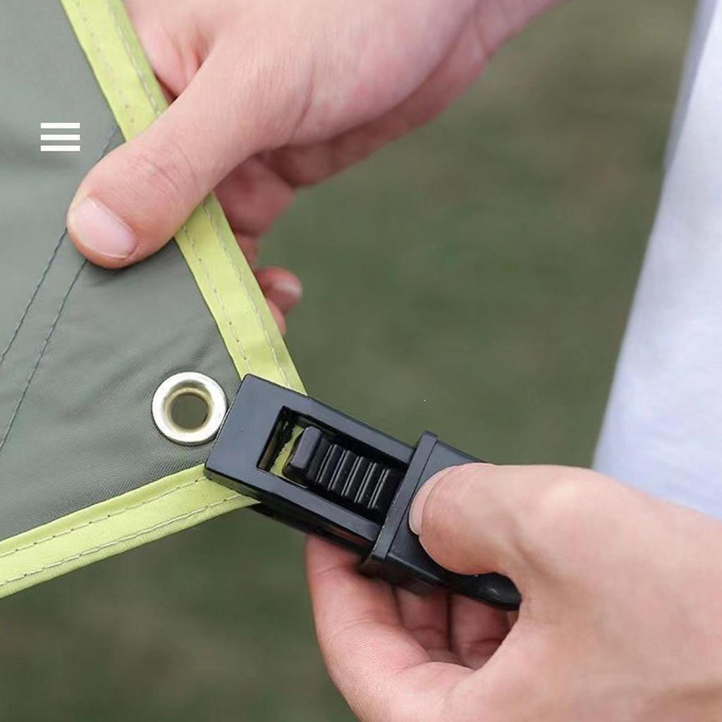 15PCS Shade Cloth Plastic Clip Adjustable  Elastic Wind Rope Buckle Canopy Windproof Fixing Lock Grip Camping Accessorie