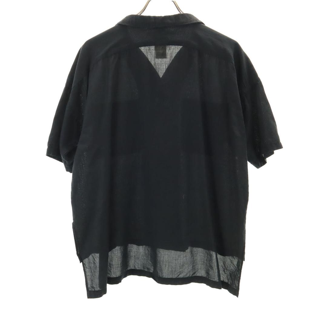 YAECA Košile s krátkým rukávem s otevřeným límcem černá Dámská Použitá