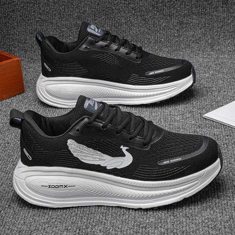 New sports shoes men's and women's casual shoes sports students' shoes fly-woven running shoes