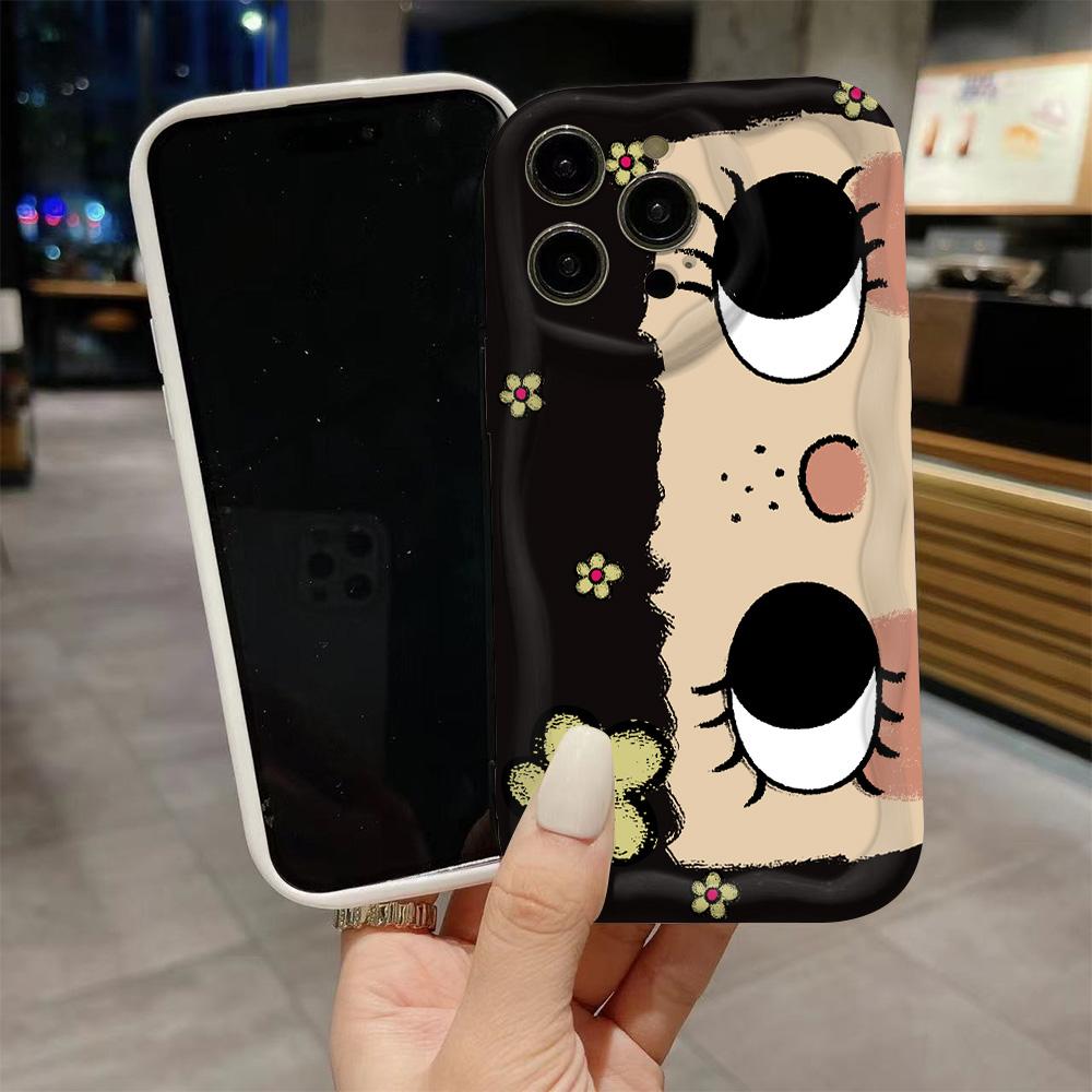 Phone Case Cute Big Eyes Cartoon Girls For Samsung Galaxy A17 M16 A56 A36 A26 A16 A06 A35 A55 A25 A05s A15 A54 A34 A24 A14 A04
