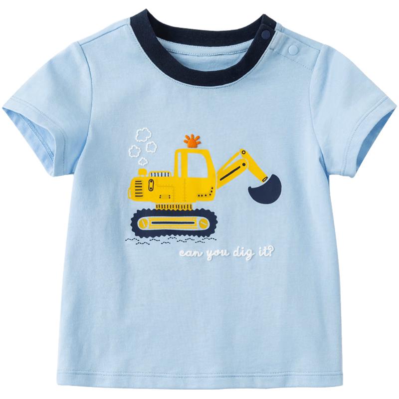 

Летняя хлопковая футболка с коротким рукавом для мальчиков DAVE&BELLA 73cm