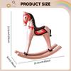 Rocking Horse Statue Wooden Figurine Collectible Creative Portable Animal Sculpture for