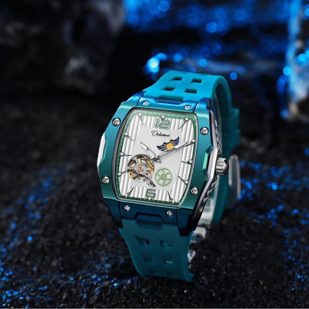 Durenwei Herren Automatikuhr Wasserdicht mit Großzifferblatt-Design